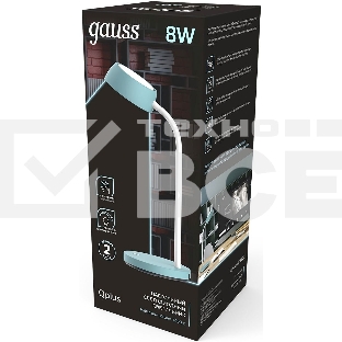 Светильник настольный Qplus модель GTL602 8W 600lm 4000K 170-265V бирюзовый диммируемый LED 1/8