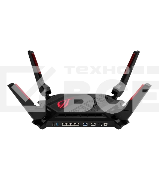 Роутер ASUS ROG GT-AX6000802.11b/g/n/ac, ax, до 1148 + 4804Мбит/c, 2,4 + 5 гГц, 8 антенн, USB, GBT LAN; 90IG0780-MO3B00