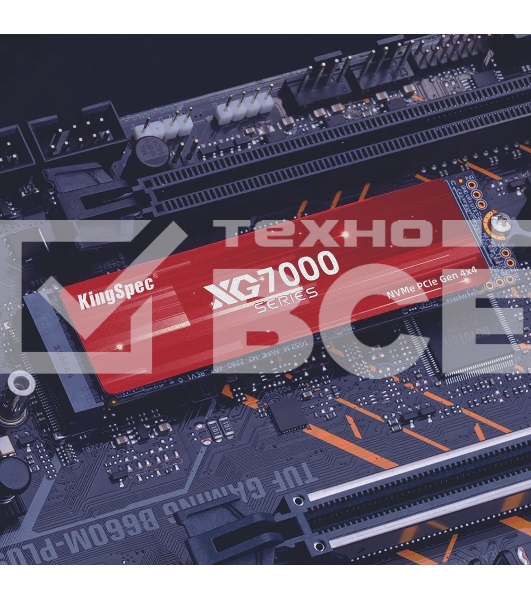 Накопитель SSD KingSpec XG7000, 1Tb, PCIe 4.0 x4, M.2 2280, NVMe, R/W 7400/6600