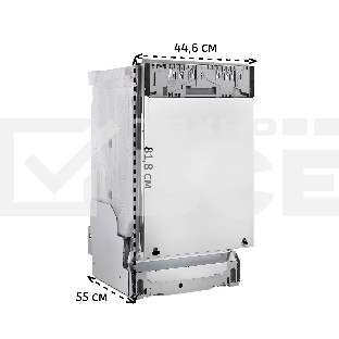 Встраиваемая узкая посудомоечная машина AEG FSE73507P ,загрузка на 10 комплектов посуды, сенсорное управление, 7 программ, 44.6x55x82 см, черный