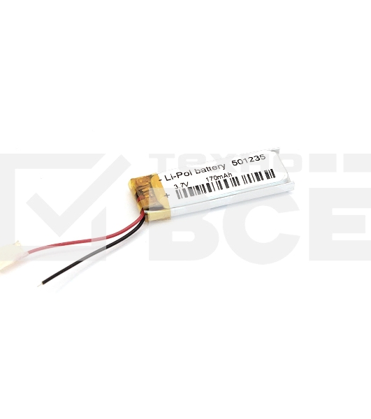 Аккумулятор Li-Pol (батарея) 5*12*35мм 2pin 3.7V/170mAh