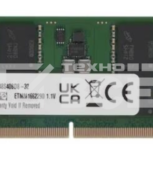 Оперативная память Kingston ValueRAM, DDR5, 32GB (1x32GB), 4800MHz, CL40, SO-DIMM