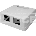 Розетка Suprlan 10-0310-1, наклад.RJ45 2 кат.6 UTP, фото3