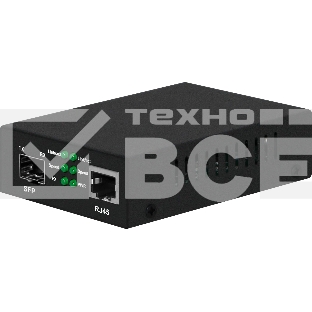 Медиаконвертер Gigabit Ethernet, SFP 1000Мбит/c, RJ45 10/100/1000Мбит/c, поддержка LFP. Металлический корпус. БП DC12V(1A) в комплекте. Размеры (ШхВхГ): 70x25x95мм. Вес: 0,2кг. Рабочая температура: -10…+55°С. Совместим с шасси NS-MCB-14.