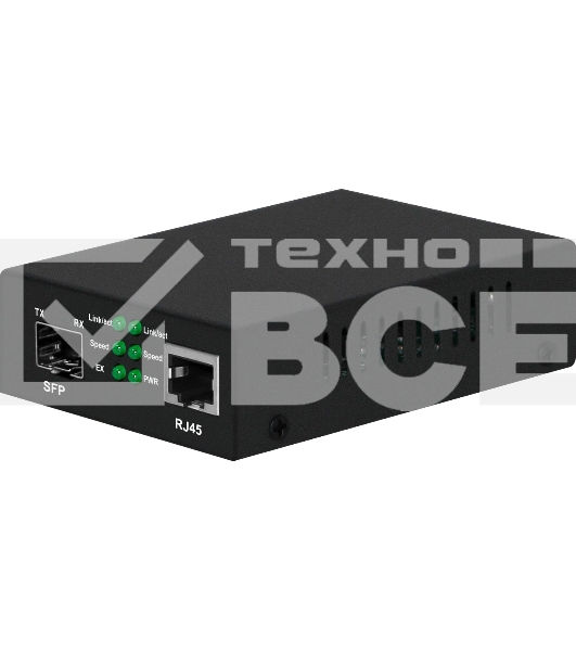 Медиаконвертер Gigabit Ethernet, SFP 1000Мбит/c, RJ45 10/100/1000Мбит/c, поддержка LFP. Металлический корпус. БП DC12V(1A) в комплекте. Размеры (ШхВхГ): 70x25x95мм. Вес: 0,2кг. Рабочая температура: -10…+55°С. Совместим с шасси NS-MCB-14.