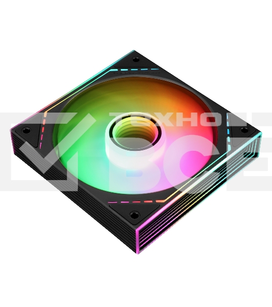 Кулер для корпуса Thermalright TL-M12-S (120x124x25mm, 4-pin PWM, ARGB, 47.6CFM, 23.2dBA, 1500RPM, Black)
