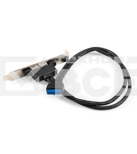 Планка портов в корпус 2xUSB3.0 ExeGate BrctUSB3-2A (USB 3.0 20pin (IDC 20pin F) --> 2x USB 3.0 Af, кабель 20см)