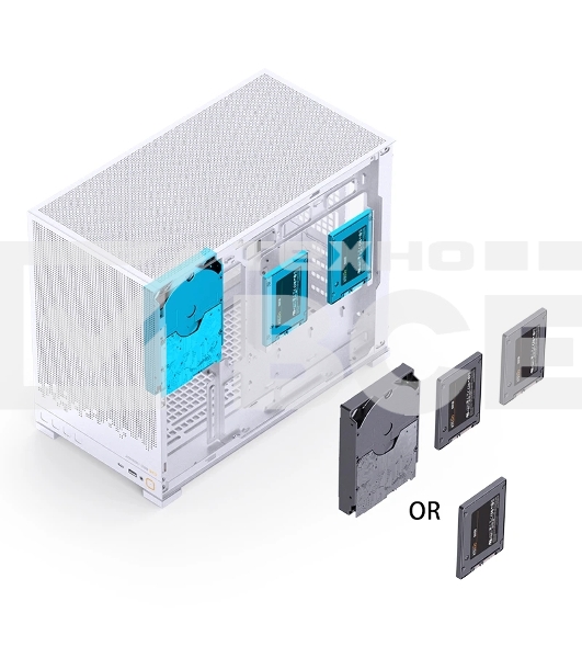 Корпус без блока питания Case JONSBO D32 STD, Mini-Tower, TG, no fan, 1xUSB-A 3.0 + 1xUSB-C 3.1, mATX, mITX White