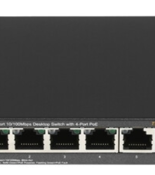 Коммутатор TP-Link SMB TL-SF1005P 5-портовый 10/100 Мбит/с настольный коммутатор с 4 портами PoE