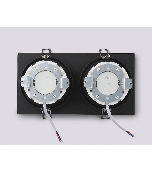 Светильник Ambrella light TN52344/2 SBK/GBK черный песок/черный глянец GX53 max 12W 220*115*25