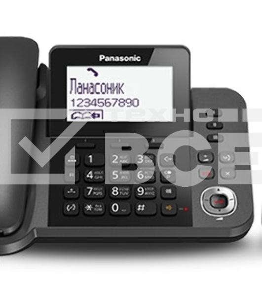 Телефон беспроводной (DECT) Panasonic KX-TGF320RUM серый металлик автооветчик АОН