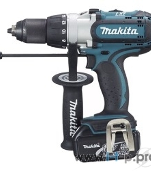 Дрель Makita DHP451RFE Дрель ак(уд),{18В,2х3Ач Li-ion,БЗП-13мм,0-300\0-600\0-1700об\м,80\40Нм,2.2кг,чем,подсветка}