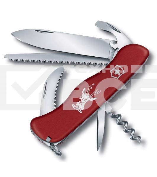 Нож перочинный Victorinox HUNTER (0.8573) 111мм 12функций красный