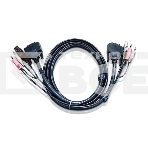 Кабель KVM USB(тип А Male)+DVI-D(Male)2хАудио(Male) (-) USB(тип B Male)+DVI-D(Male)+2хАудио(Male) 3м., черный. CABLE DVI/USB B/MC.SP-DVI/USB A 3M, фото 1