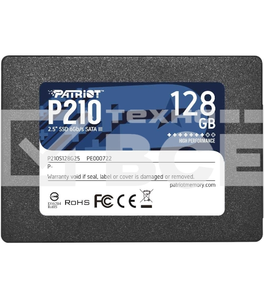 Накопитель SSD Patriot P210, 128GB, SATA III, 2.5