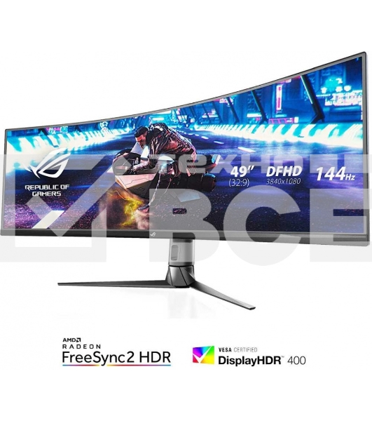 Монитор 49' ASUS ROG Strix XG49VQ VA 3840x1080, 144 Гц, 4 мс, 32:9, 450 кд/м2, 2xHDMI, 1хDP, изогнутый, черный