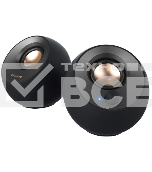 Колонки Creative Pebble V2 MF1695 2.0 черный 8Вт