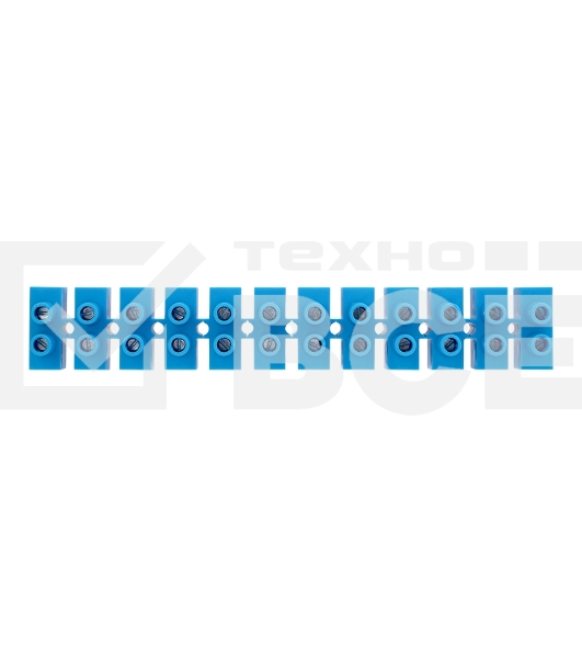 Клеммная винтовая колодка KВ-40 25-40, ток 100 A, полиэтилен синий Rexant (10 шт./уп.)