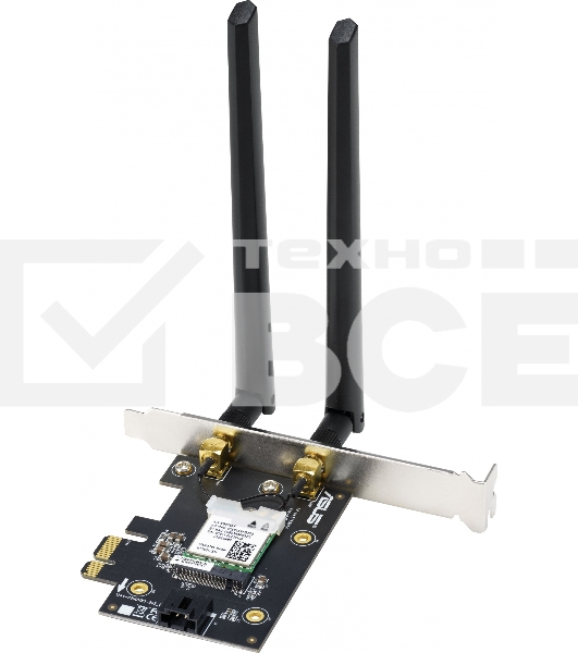 Сетевой адаптер ASUS PCE-AX1800 WIFI 802.11ax, 2402 + 574Mbpsб PCI-E Adapter, 2 антенны; 90IG07A0-MO0B00