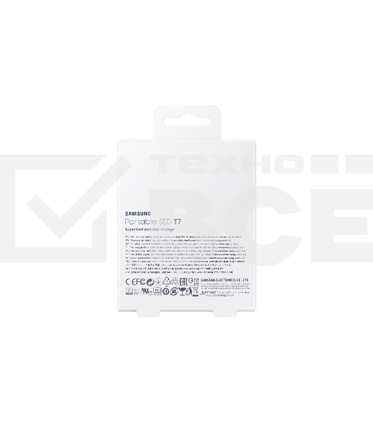Накопитель SSD Samsung External T7 MU-PC1T0T/WW, 1ТБ, USB 3.2, черный