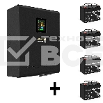 Комплект Источник бесперебойного питания EX296003RUS + батарея 33Aч EX282974RUS 4шт (инвертор, синус, для котла, настенный) ExeGate FineSine SX-3000.LCD.AVR.2SH.T <3000VA/2100W, чистая синусоида, цветной LCD-дисплей, AVR, 2*Schuko+клеммы, линейно-интеракт, фото10