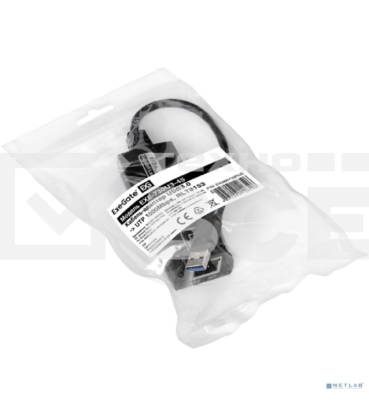 Кабель-адаптер ExeGate EXE-730U3-45 (USB3.0 --> UTP 1000Mbps, RLT8153)