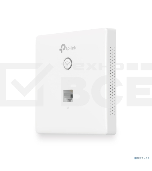 Точка доступа TP-Link Omada AC1200 wireless MU-MIMO Gigabit wall-plate Access Point, 1 Gigabit downlink port, 1 gigabit uplink port, 802.3af/at PoE in, wall plate mounting, support standalone mode and controlled by Omada SDN controller (Software/hardware/