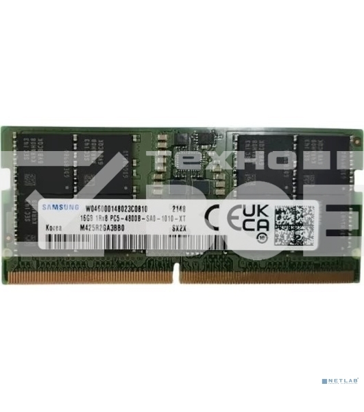 Оперативная память Samsung, DDR5, 16GB (1x16GB), 4800MHz, CL40, SO-DIMM, OEM