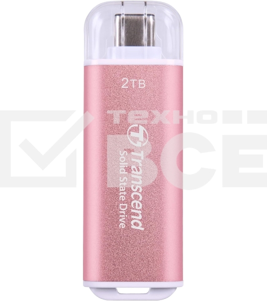 Внешний накопитель SSD Transcend USB-C 2TB TS2TESD300P ESD300 розовый