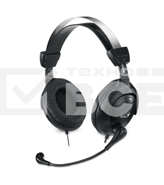 Наушники с микрофоном Genius HS-505X черный 1.5м