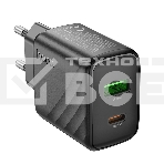 Зарядное устройство Hoco 30Вт, 3А, QC3.0/PD, 1хUSB, 1хType-C, CS23A, черный, коробка, фото3