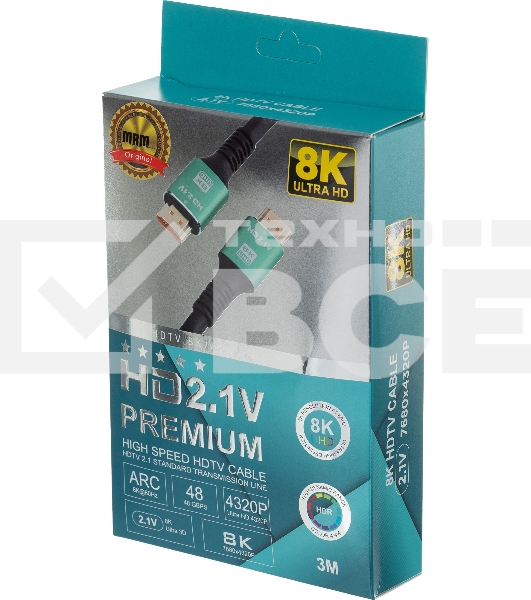 Кабель аудио-видео Premier 12392 HDMI (m)/HDMI (m) 3м. позолоч.конт. черный