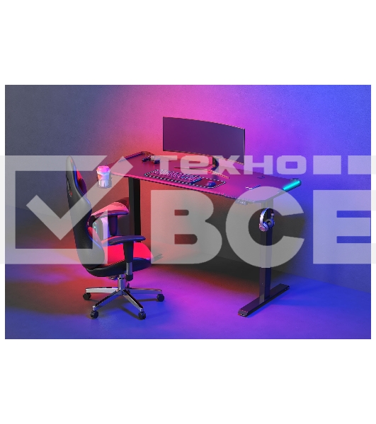 Стол Cactus CS-EDL-GBK столешница МДФ черный, каркас черный