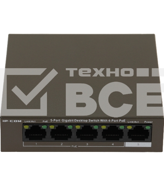 Коммутатор 5PORT 10/100/1000M G1105P-4-63W IP-COM