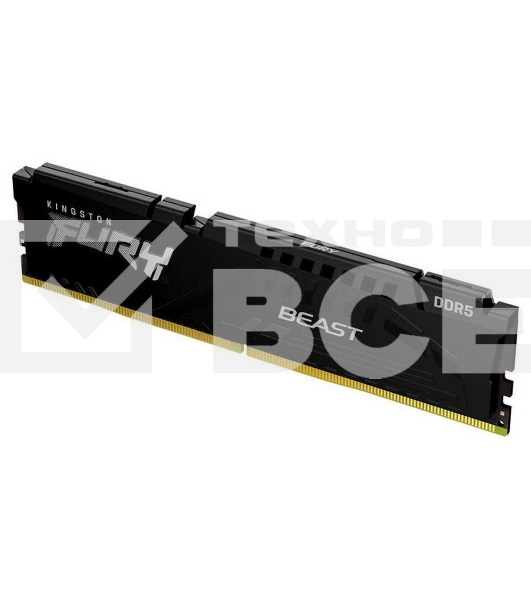 Оперативная память Kingston Fury Beast, DDR5, 32GB (1x32 GB), 5600 MHz, CL36, радиатор, чёрный