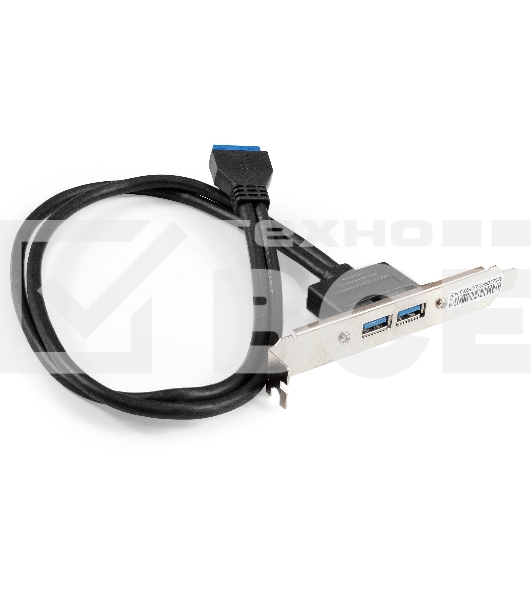 Планка портов в корпус 2xUSB3.0 ExeGate BrctUSB3-2A (USB 3.0 20pin (IDC 20pin F) --> 2x USB 3.0 Af, кабель 20см)