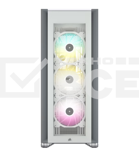 Компьютерный корпус Corsair iCUE 7000X RGb CC-9011227-WW Full-Tower ATX, белый, Tempered Glass (639459)