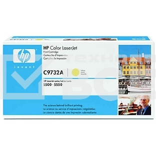 Картридж лазерный HP C9732A желтый LJ 5500 (12000 стр.)
