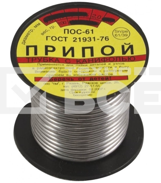Припой FIT 60589пос-61 с канифолью 50 г