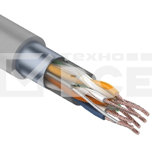 Кабель витая пара Rexant FTP 4PR 24AWG, CAT5e STRANDED (бухта 305 м)