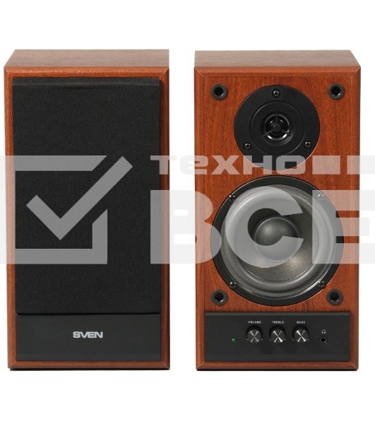 Колонки Sven SPS-702 2.0 коричневый/орех 40Вт