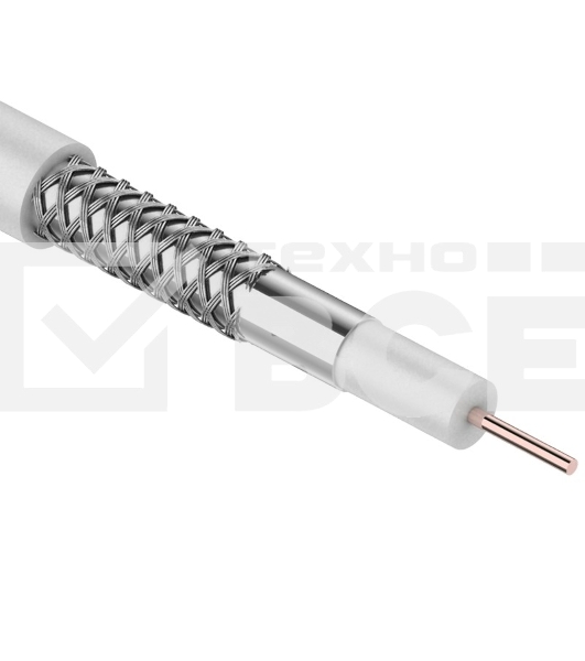 Кабель коаксиальный CAVEL DG-113, Cu/Al/CuSn, 75%, 75 Ом, бухта 100 м, белый