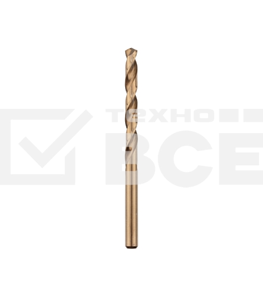 Сверло по металлу Kranz 8 мм 'Кобальт' (сталь HSS-Co 5% M35 P6M5K5) (1 шт. в блистере) DIN 338