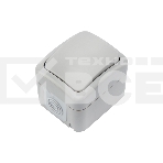 Выключатель одноклавишный Mini OG IP54, о/у, серый KRANZ, фото2