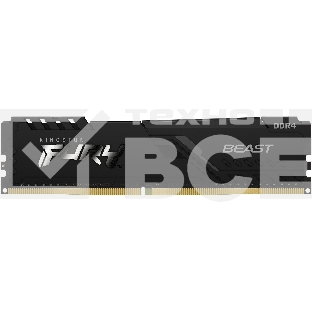Оперативная память Kingston Fury Beast, DDR4, 16GB (1x16GB), 3200MHz, CL16, с радиатором, чёрный