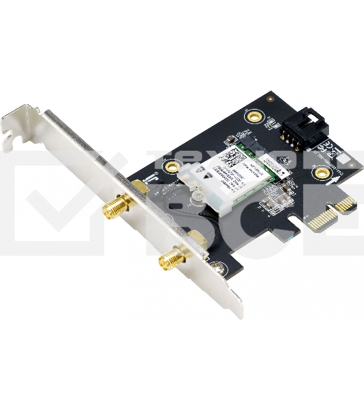 Сетевой адаптер ASUS PCE-AX1800 WIFI 802.11ax, 2402 + 574Mbpsб PCI-E Adapter, 2 антенны; 90IG07A0-MO0B00