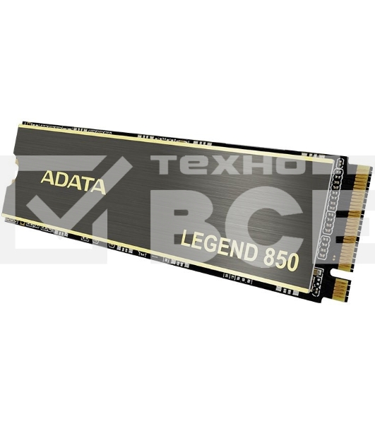 Накопитель SSD ADATA LEGEND 850, 1Tb, PCIe 4.0 x4, M.2 2280, NVMe, R/W 5000/4500, с радиатором