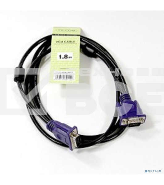 Кабель соединительный SVGA (15M/M) 1,8m 2 фильтра TV-COM <QCG120H-1.8M>