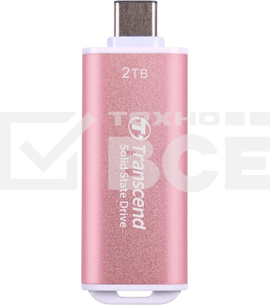 Внешний накопитель SSD Transcend USB-C 2TB TS2TESD300P ESD300 розовый