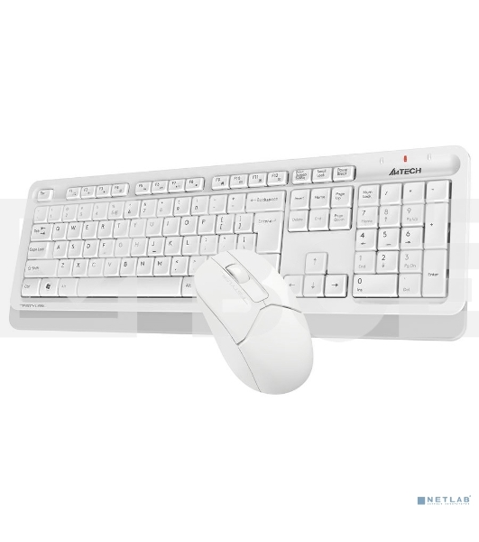 Клавиатура + мышь A4Tech Fstyler FG1012 клав:белый мышь:белый USB беспроводная Multimedia